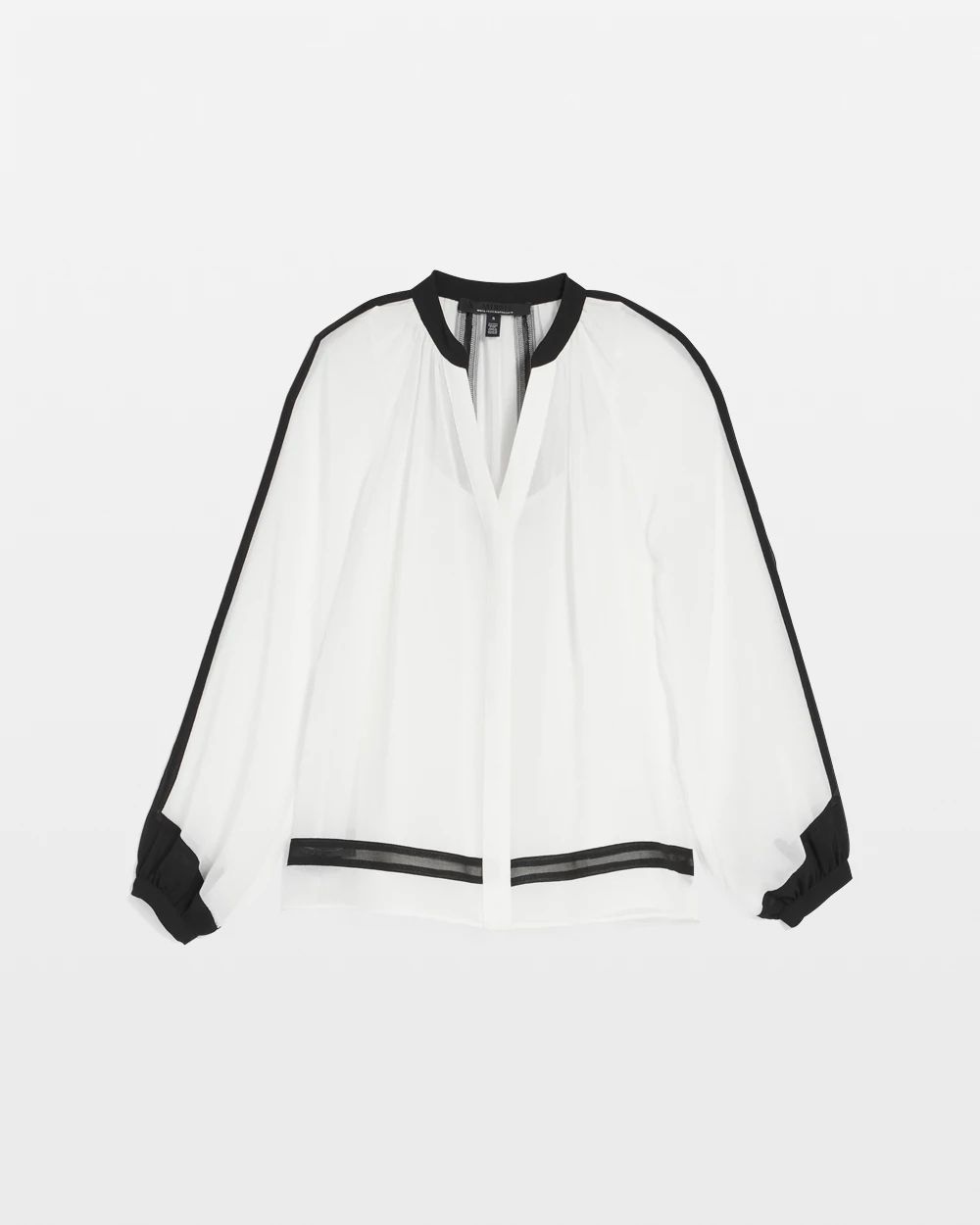 Chiffon Colorblock Blouse | White House Black Market